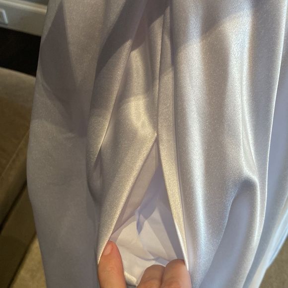 Women’s Beautiful White Off the Shoulder Party Wedding Dress Corset Back Size 10 - Picture 9 of 12